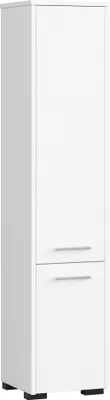 Produktbild von Badezimmerschrank, mit 2 Türen und 4 Einlegeböden, 30 x 30 x 140 cm, aus 16 mm starker, abriebfester Laminatplatte, Weiß