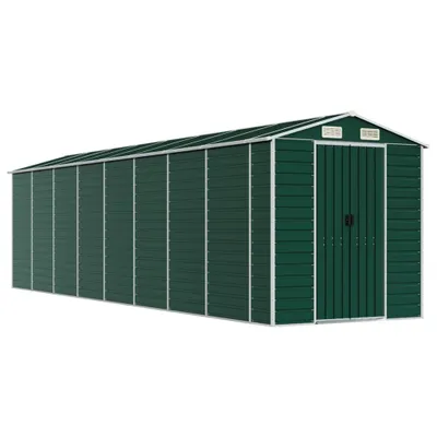 Zdjęcie produktu dla vidaXL Szopa ogrodowa zielona 191x725x198 cm stal ocynkowana