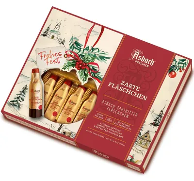 Produktbild von Asbach Pralinen Zarte Fläschchen mit Kruste Weihnachten 250g