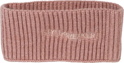 Produktbild von styleBREAKER Damen Strick Stirnband mit Rippenmuster, styleBREAKER Logo Stick, warmes Winter Haarband, Headband 04026068