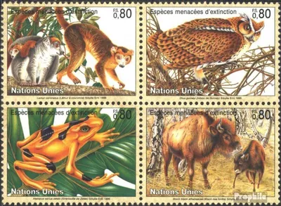 Produktbild von Briefmarken UNO - Genf 1995 Mi 263-266 Viererblock (kompl.Ausg.) gestempelt UNO-Hauptquartier