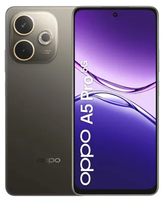 Zdjęcie produktu dla OPPO A5 Pro 5G, 16,9 cm (6.67"), 8 GB, 256 GB, 50 MP, Android 15, Czarny, Brązowy
