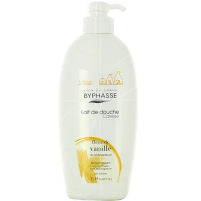 Zdjęcie produktu dla Byphasse Caresse Mleczko pod prysznic Kwiat Wanilii, 1L