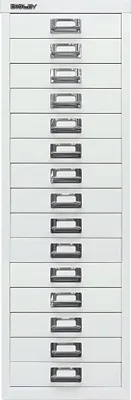 Produktbild von Schubladenschrank MultiDrawer verkehrsweiß H860xB279xT380mm 15 Schubl