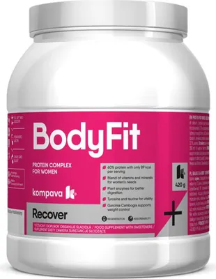 Productafbeelding van Kompava BodyFit, 420 g / 15 porties, aardbeismaak