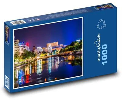 Zdjęcie produktu dla martinpuzzle - Puzzle 1000 - Bukareszt nocą, Rumunia