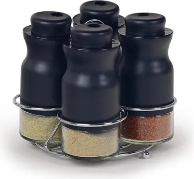 Produktbild von Gewürzständer 5 teiliges Set 4 Behälter 1 Ständer neuetischkultur