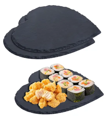 Produktbild von Set aus 2 Schiefer Servierplatten 20 x 20 cm