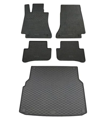 Produktbild von Rigum Gummi Fußmatten + Kofferraumwanne im Set für Mercedes S205 Kombi