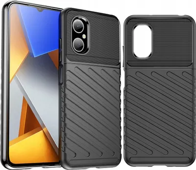 Immagine prodotto di Thunder Case Xiaomi Poco M4 5G Custodia blindata in silicone nero