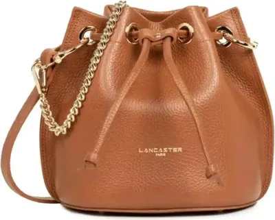 Image de Lancaster Bourse Alba Double S Camel/Orange