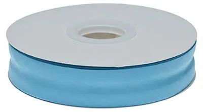20m Schrägband unifarben 20mm aquamarin blau
