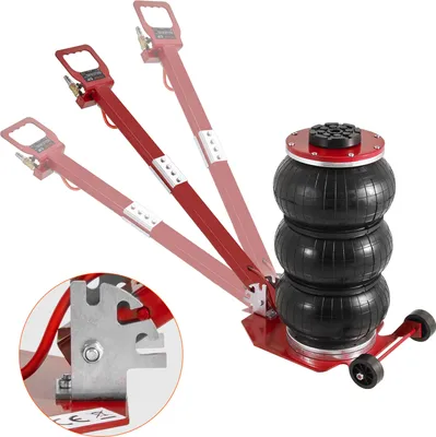 Image de Cric pneumatique VEVOR Triple Bag Air Jack 3 t, triple sac Cric pneumatique 140-450 mm Hauteur de levage Airbag Cric pneumatique, 5 minutes de levage Cric pneumatique à longue poignée, réparation de crics voitures, camions, etc.