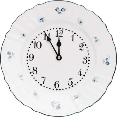 Obrázok produktu pre Hodiny, český porcelán, Bernadotte, 27 cm, modré ruže, Thun 1794