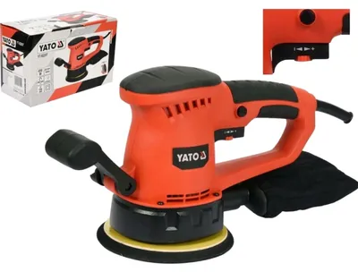 Produktbild von Yato YT-82207, Exzenterschleifer, Schwarz, Orange, 4000 RPM, 13000 RPM, 2 mm, 90 dB