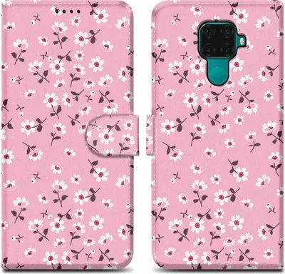 Produktbild von Cadorabo Schutzhülle für Huawei MATE 30 LITE Hülle Design Rosa Handyhülle Schutzhülle Etui Magnetisch Case Cover