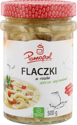 Produktbild von Pamapol "Flaczki w rosole" Kuttelsuppe mit Gemüsebrühe 500g