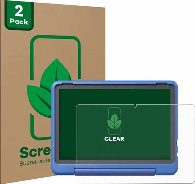 Produktbild von 2x ScreenLeaf Schutzfolie für Amazon Fire HD 10 Kids Pro 2023 nachhaltiger Displayschutz Display Schutz Folie Klar Transparent
