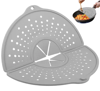Faltbarer Spritzschutz aus Silikon, 32 cm, für Pfannen Ø 25–30 cm