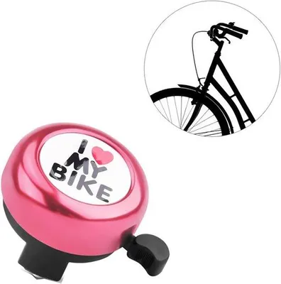 Immagine prodotto di Mini campanello da bici per bambini e bambine Suono chiaro e forte Adatto alla maggior parte delle biciclette Rosa