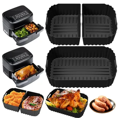 Silikonformen Airfryer 3er-Set 7,1 l + 2×3,55 l für Philips NA154/00