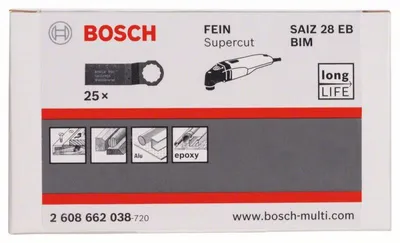 Produktbild von Bosch BIM Tauchsägeblatt SAIZ 28 EB, Wood and Metal, 50 x 28 mm 2608662038