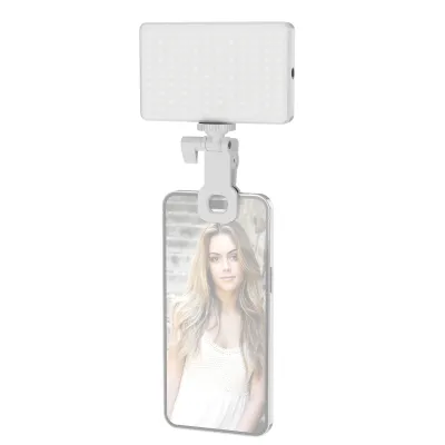 Produktbild von Taschen-Clip-on-LED-Videoleuchte, Computer-Tablet, Handy-Videokonferenzleuchte, 2500 K-9000 K, dimmbar, integrierter Akku fuer Online-Meetings, Live-Streaming, Selfie