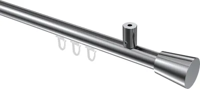 Produktbild von Interdeco Innenlaufstange / Gardinenstange mit Innenlauf Chrom, Typ Sonius Sitra (Konus) Deckenmontage, 20 mm Ø 1-läufig, 160 cm