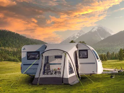 Produktbild von Vorzelt One Beam Air 260x250cm Luftvorzelt Reisevorzelt für Wohnwagen, Wohnmobil