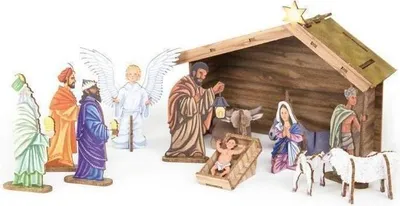 Produktbild von 3D Bastelset Weihnachtskrippe für kreatives Basteln zu Weihnachten