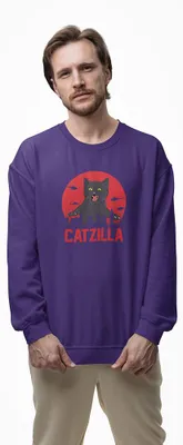 Produktbild von D&B Design Uni Pullover SWST00005 Catzilla Lila-Größe XL