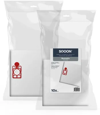 Produktbild von SQOON 10 Staubsaugerbeutel passend für Numatic 604016 Staubsaugerbeutel Hepa-Flo NVM-2BH passend für Charles, George
