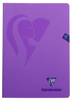 Zdjęcie produktu dla Clairefontaine - notatnik mimesys dla ft A4, 80 kartek, okładka z PP, w linie, różne kolory
