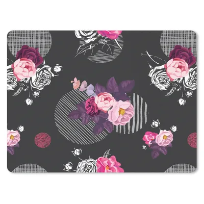 Produktbild von MuchoWow® Mauspad Mousepad Rosen - Blumen - Muster 40x30 cm - Mousepads - Maus Mat - Pad - Mausunterlage - Anti Rutsch