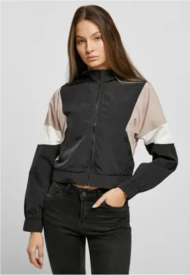 Produktbild von Ladies Short 3-Tone Crinkle Jacket black/duskrose/whitesand 5XL