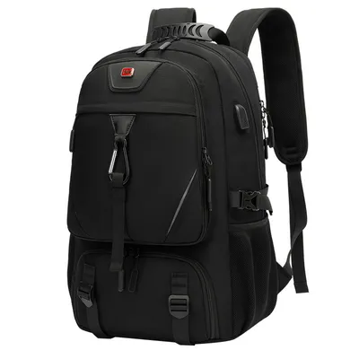 Produktbild von MODFU Rucksack Herren, Groß Laptop Rucksack 17 Zoll Schulrucksack Laptoptasche mit USB Ladeanschluss Anti Diebstahl Business Arbeit Reisen Rucksack Teenager Notebook College Tech, Schwarz