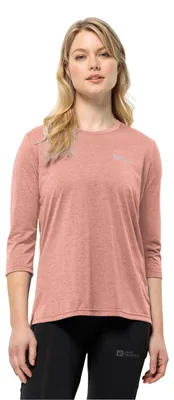 Productafbeelding van JACK WOLFSKIN CROSSTRAIL 3/4 T-shirt, kleur: levendig rood, maat: XL