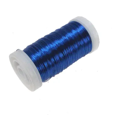 Produktbild von 100g Myrtendraht Dekodraht Ø0,3mm ca.160m Basteldraht Dekolackdraht Lackdraht, Farbe:blau