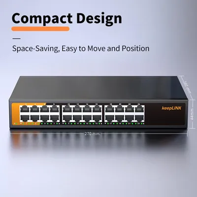 Obrázek produktu pro Gigabitový ethernetový switch, 24 portů, nenárokový switch, 24x1GbE, nenárokový