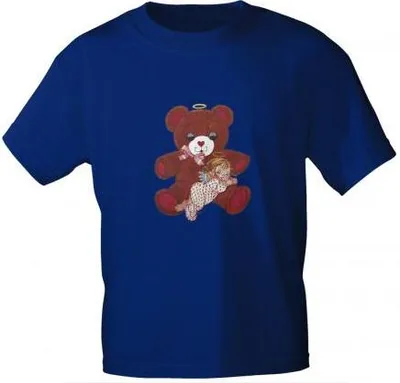 Produktbild von T-Shirt mit Print - Teddy Bär - 06948 - versch. Farben zur Wahl - Color - Royal Größe - L