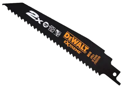 DEWALT Säbelsägeblatt-Set 228 mm 5 Stück Holz mit Nägeln
