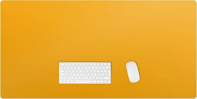 Produktbild von Helle Orange Farbe – Schreibtischunterlage – Rutschfeste Tischunterlage – Schreibtischmatte für Büro & Zuhause – Schreibunterlage – Mauspad – Tischmatte – 120 x 60 cm