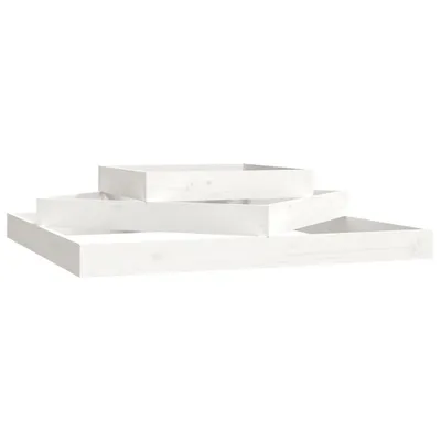 Immagine prodotto di Fioriera bianca 112x112x27 cm in legno di pino massiccio