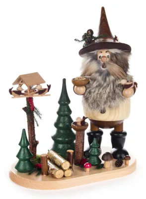 Produktbild von Räuchermann Wichtel Vogelfreund Höhe 25cm NEU