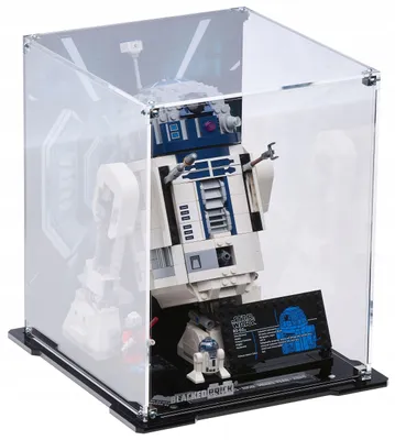 Image de Vitrine noire pour LEGO® 75379 Star Wars – R2-D2, avec fond imprimé