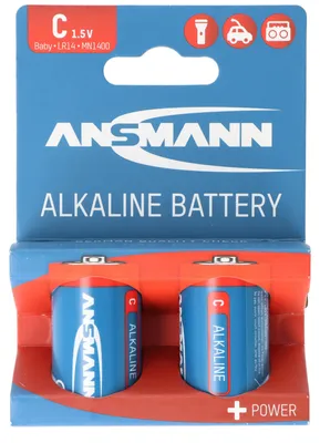 Produktbild von Ansmann Alkaline Batterie Baby C, LR14, 1,5V, 2er Papierblister