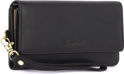 Produktbild von Benthill Geldbörse Damen Groß Echt Leder | Vintage Portemonnaie mit vielen Kartenfächer | Grosser Geldbeutel mit RFID Schutz  inkl. Geschenkbox