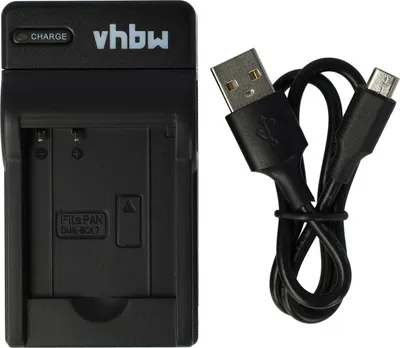 Produktbild von vhbw USB-C Ladegerät kompatibel mit Panasonic Lumix DMC-FS16, DMC-FS22, DMC-FS18, DMC-FS35 Kamera Camcorder - Ladeschale + USB-C Kabel Ladeanzeige