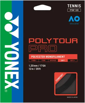 Image de Kit de balles simples Yonex Poly Tour Pro 12m, Couleur:graphite, Diamètre:1.25