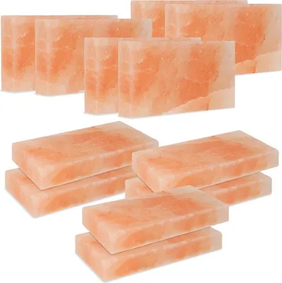 Obrázok produktu pre Izrielar 6x grilovací soľný kameň Himalájska soľná doska 20x10x2,5 cm Prírodná soľná doska pre plynový gril a rúru